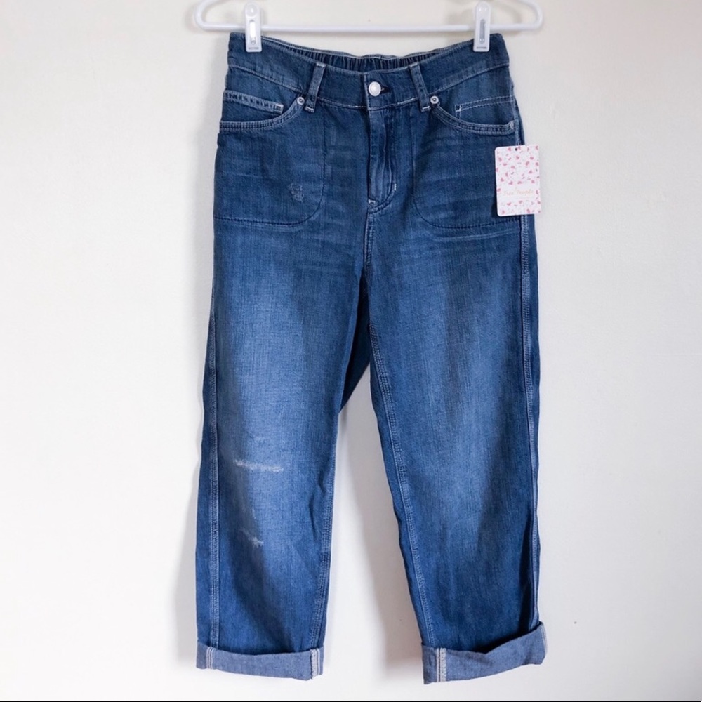 free people | chloe baby barrel straight jeans xs